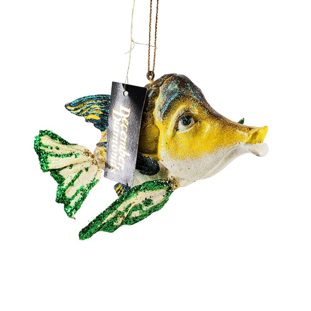 NWT December Diamonds SUNNY Fish Ornament Christmas Bling Vintage Retired Beachy
